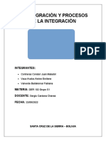 Integración y Procesos de la Integración - Sociología Grupo 