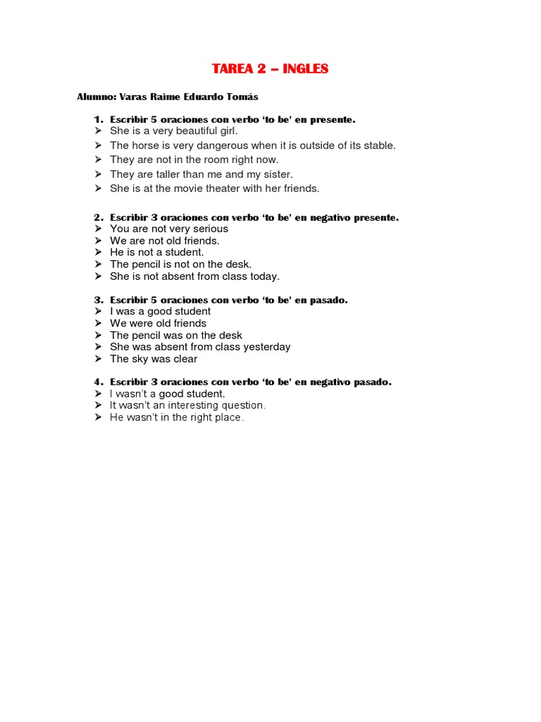 Tarea 2 Ingles | PDF