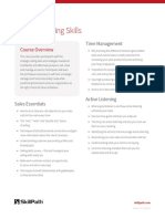 Strategic Selling Skills: Course Overview