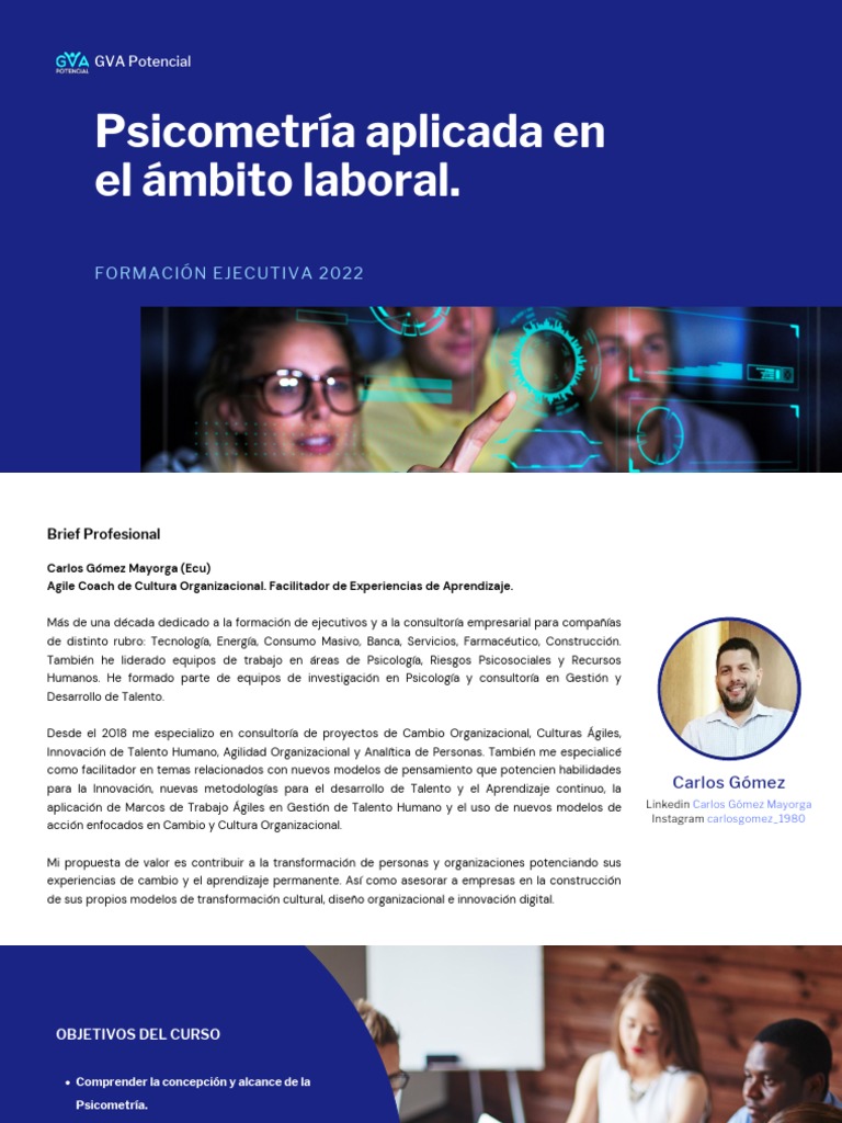 Psicometría Aplicada en el Trabajo | PDF | Validez (Estadísticas ...