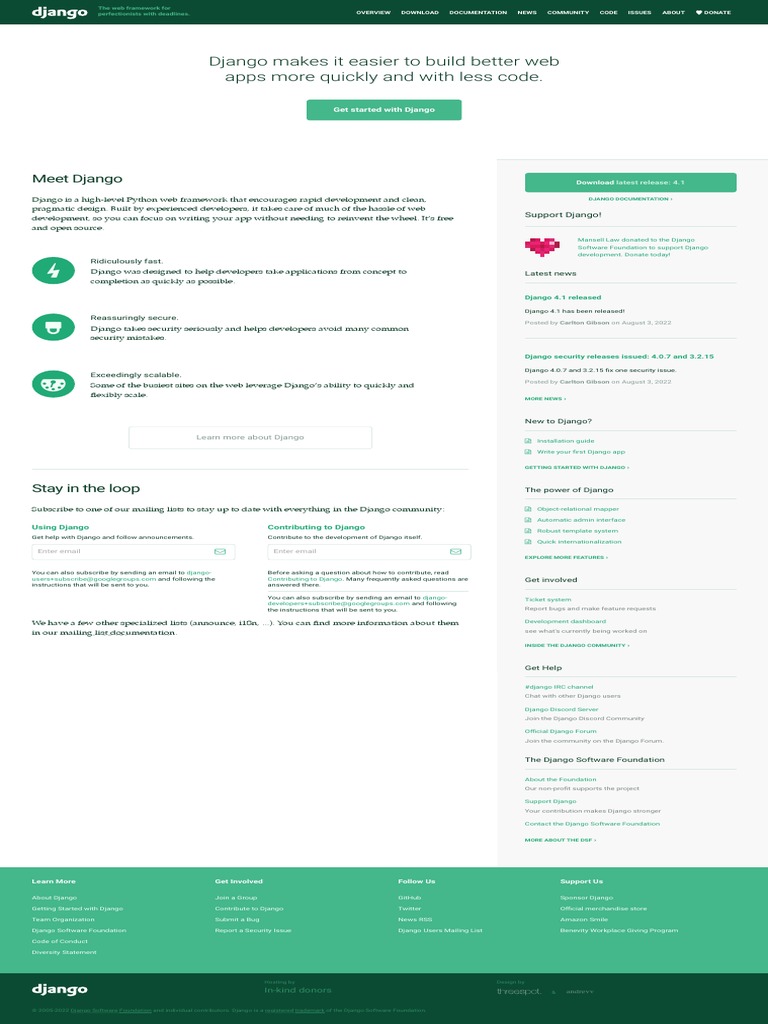 The Web Framework For Perfectionists With Deadlines - Django | PDF ...