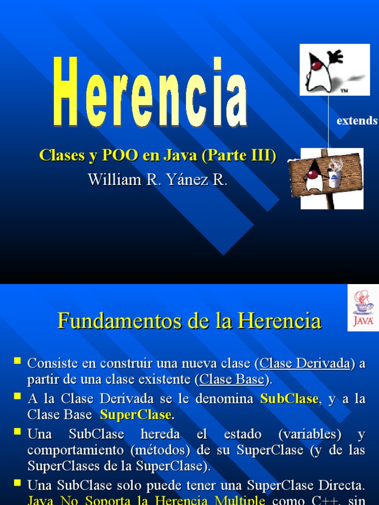 04 Java Herencia | PDF | Herencia (Programación Orientada a Objetos ...