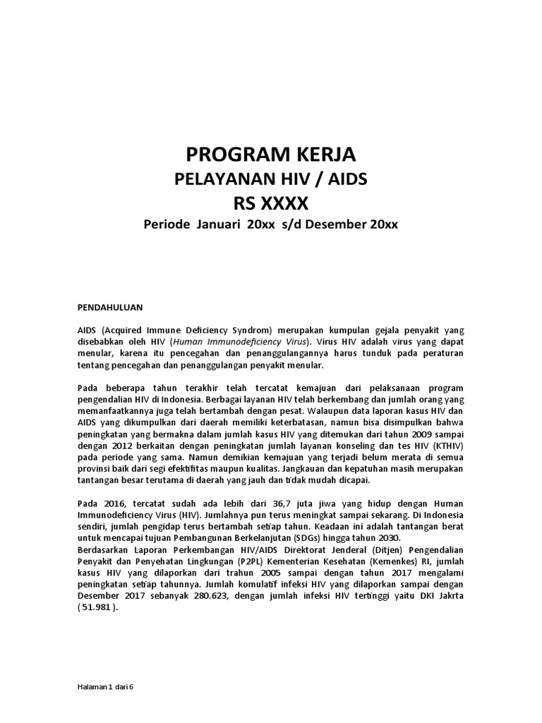 Contoh Program Kerja | PDF