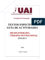 Textos Específicos Inglés I - Musicoterapia - Terapia Ocupacional - 2022 - UAI