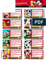 Etiquetas Escolares Mickey Mouse Editables Gratis