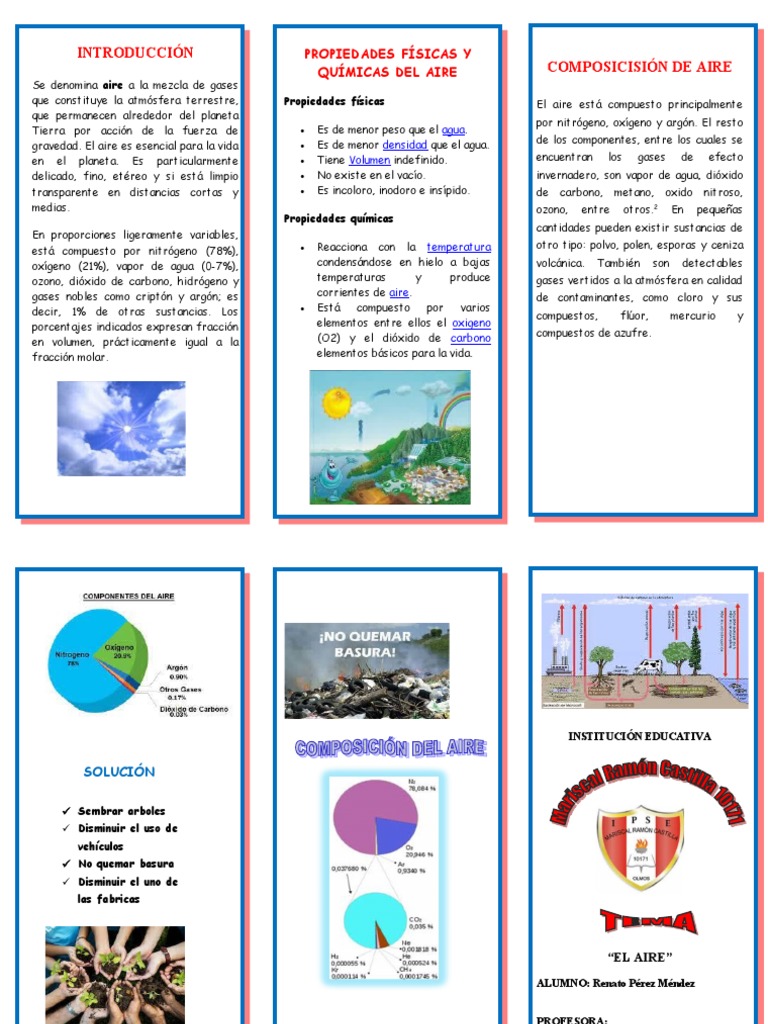 Composición y Propiedades del Aire | PDF | Atmósfera de tierra ...