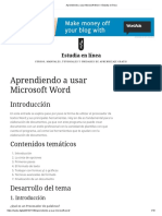 Aprendiendo A Usar Microsoft Word - Estudia en Línea