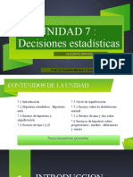 Unidad 7 Decisiones Estadisticas