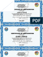 Certificate of Participation: Jaybilyn C. Aguilar