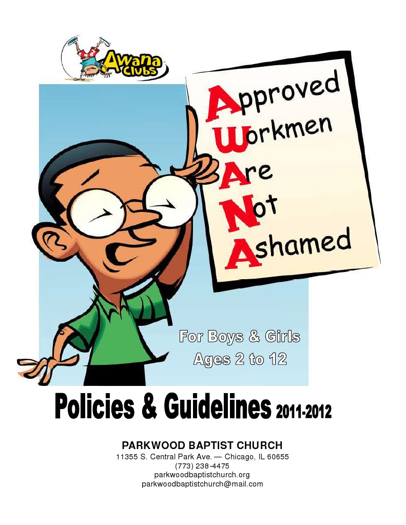 Awana Parent Policies Guidelines 20111 | PDF | Pledge Of Allegiance | Jesus