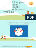 LESSON 3: Applied Economics in Relation To The Philippine Economic Problems