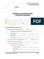 Business Plan Questionnaire for Existing Business Edited