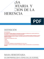 La Masa Hereditaria Yla Particiòn de La Herencia