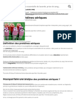 L'analyse Du Taux de Protéines Sériques Dans Le Sang