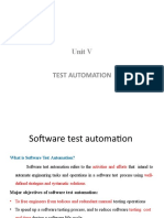 Unit V Test Automation