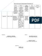 Training Matrix in Solid Waste Management Program 2022