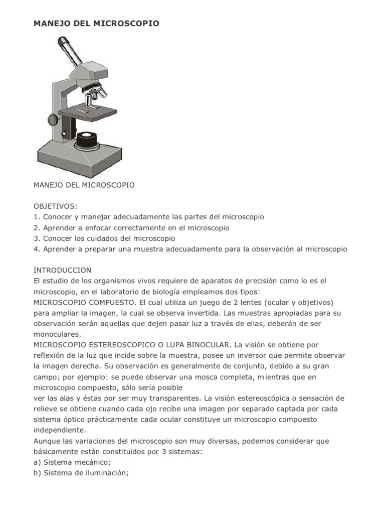 Manejo Del Microscopio Equipo Atómico Prueba