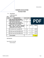 Powerplugs Electric: Purchase Order