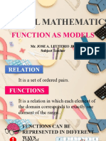 Function As Models: General Mathematics