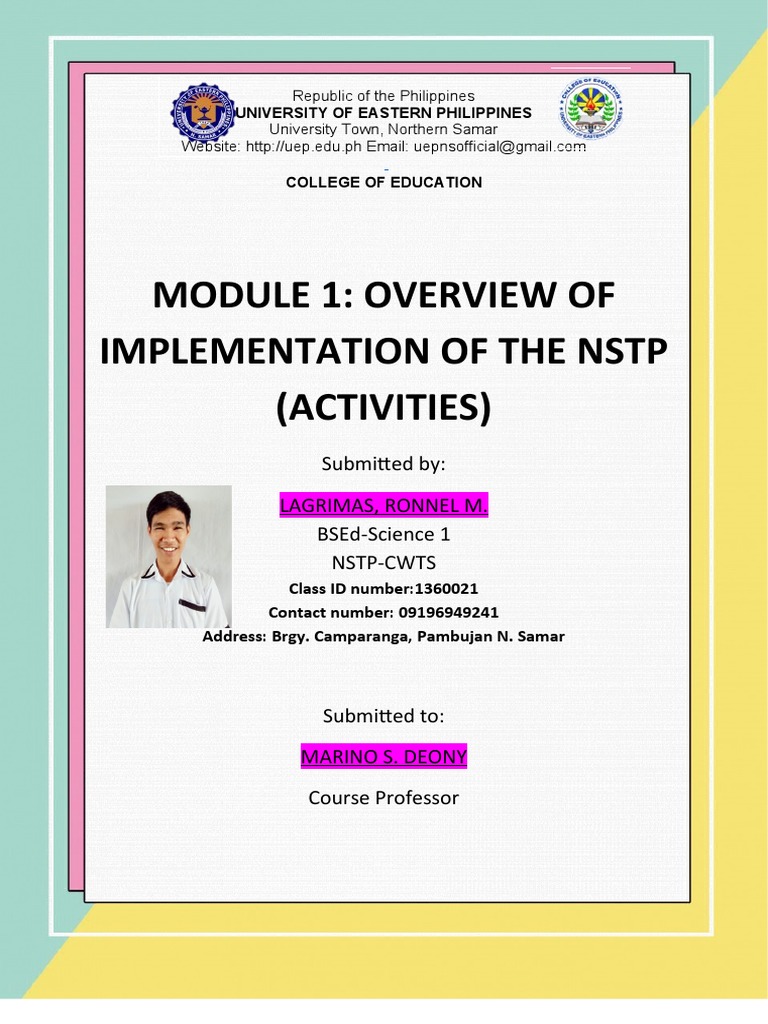 Module 1: Overview of Implementation of The NSTP (Activities) | PDF