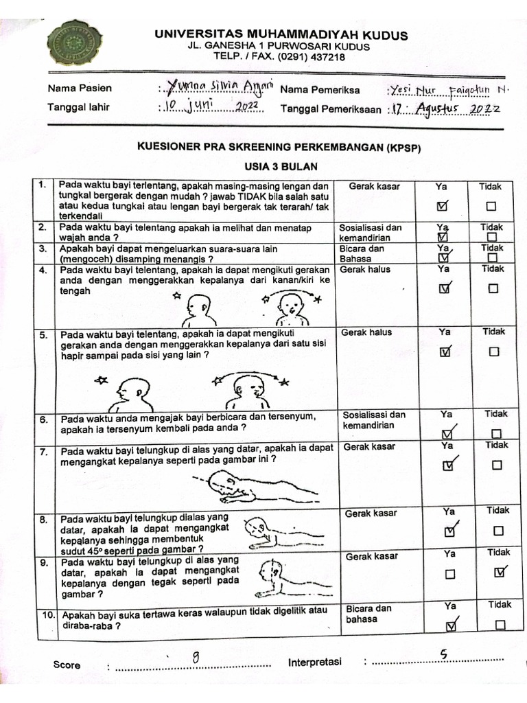 Pemeriksaan KPSP | PDF