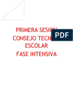 Primera sesión del Consejo Técnico Escolar