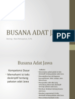 Busana Adat Jawa: Dening: Novi Rohayatun, S.PD