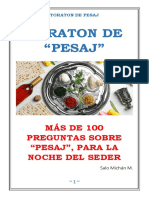 Toraton de Pesaj Mas de 100 Preguntas para La Noche Del Seder