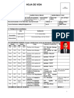 Hoja de vida actualizada profesor comunicación