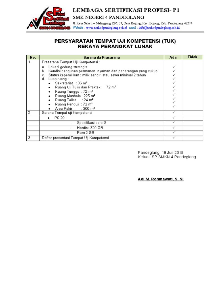 Persyaratan TUK Rekaya Perangkat Lunak | PDF