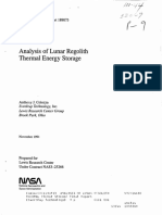 Analysis Regolith Thermal Energy Storage: of Lunar