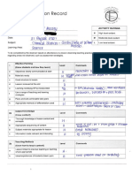 lesson observation record - s