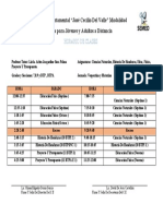 Horario II Semestre