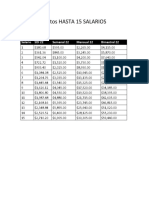 Tabla de Costos Hasta 15 Salarios