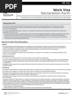 INZ 1242 Resident Visa Declaration Form | PDF | Travel Visa | Immigration