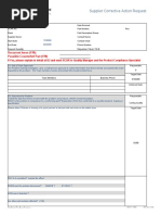 QAF-109 Supplier Corrective Action Request - GIDEP 6-1-18