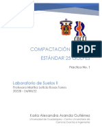 Práctica I Compactación AASHTO Estándar 25 Golpes