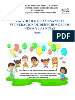 Protocolo de Amenazas o Vulneración de Derechos de Los Niños y Las Niñas 2022