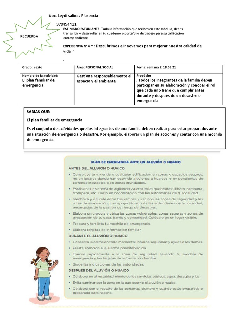 Seman 2 Exp6 Sexto Personal Social | PDF | Crecimiento personal y ...