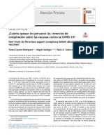 Atención Primaria: ¿Cuánto Apoyan Los Peruanos Las Creencias de Conspiración Sobre Las Vacunas Contra La COVID-19?