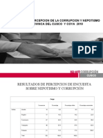 Presentación de Resultados de la Encuesta sobre Percepción de la Corrupción y Nepotismo en la Provincia del Cusco y Coya 2010