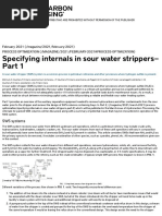 Specifying Internals in Sour Water Strippers-Part 1