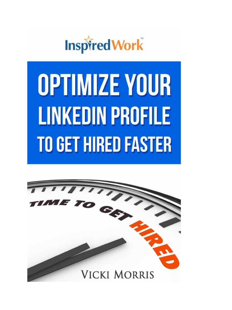 Optimize Your Linkedin Profile Pdf Linked In Recruitment
