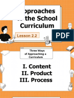 Lesson 2.2 Approaches To The School Curriculum