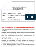 TEMA_DETERMINACION DE LOS GRADOS DE LIBERTAD EN ARMADURAS