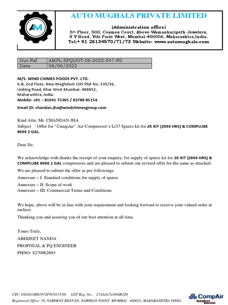 Wind Chimes Foods PVT SPARE OFFER .08.06.2022 LTD PDF Value Added Tax Prices