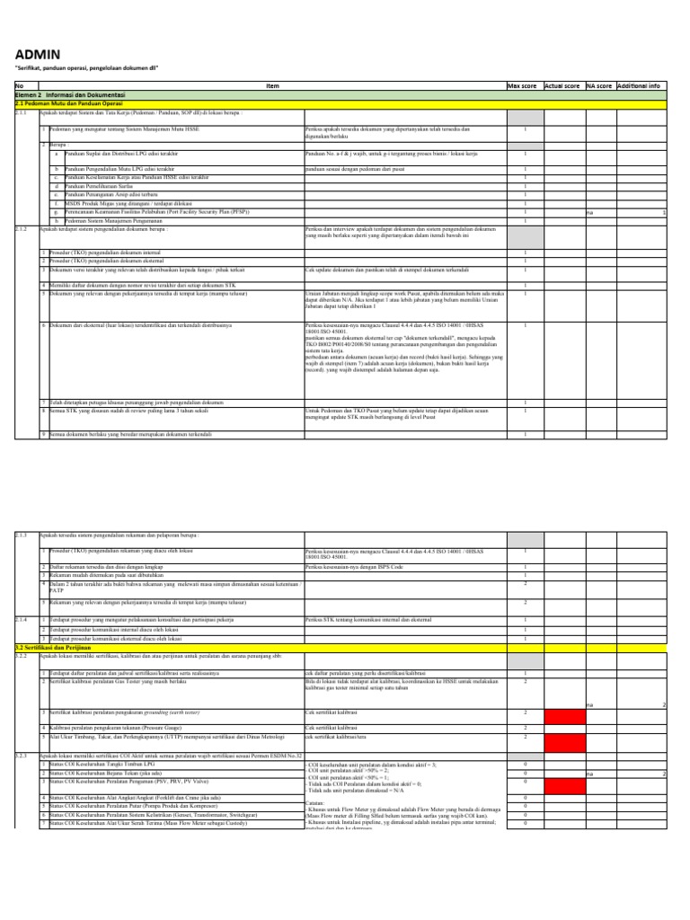 Update Checklist Pose 2022 | PDF
