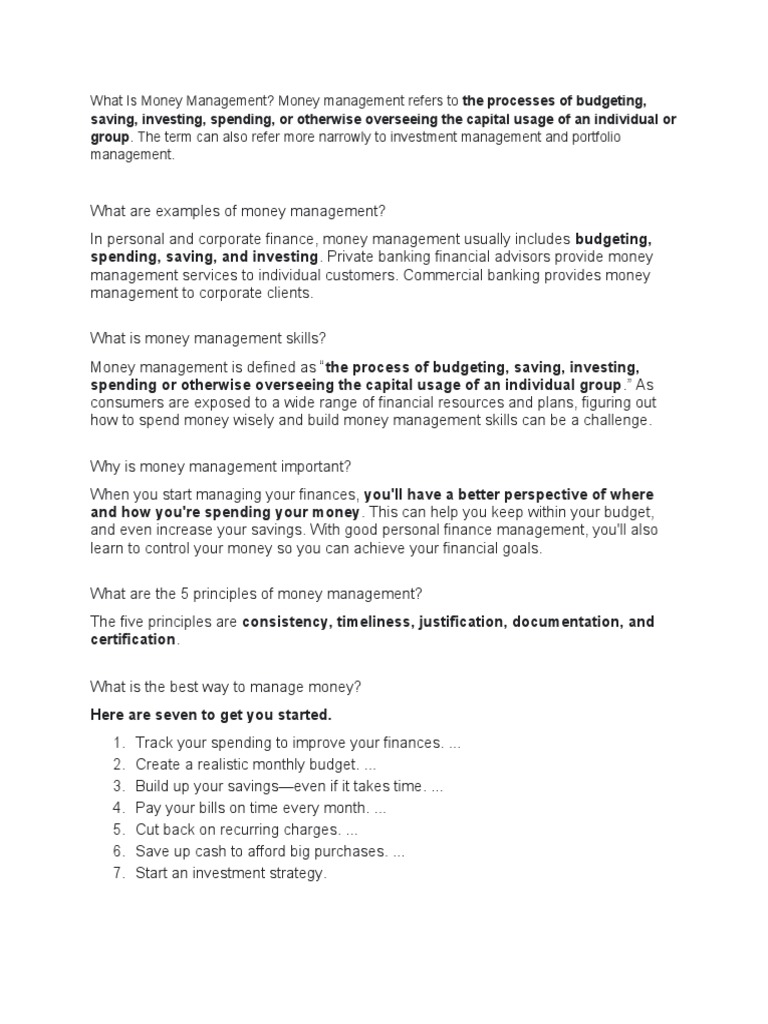 About Money Management PDF Saving Banks