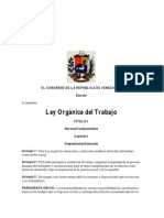 Ley Organica Del Trabajo