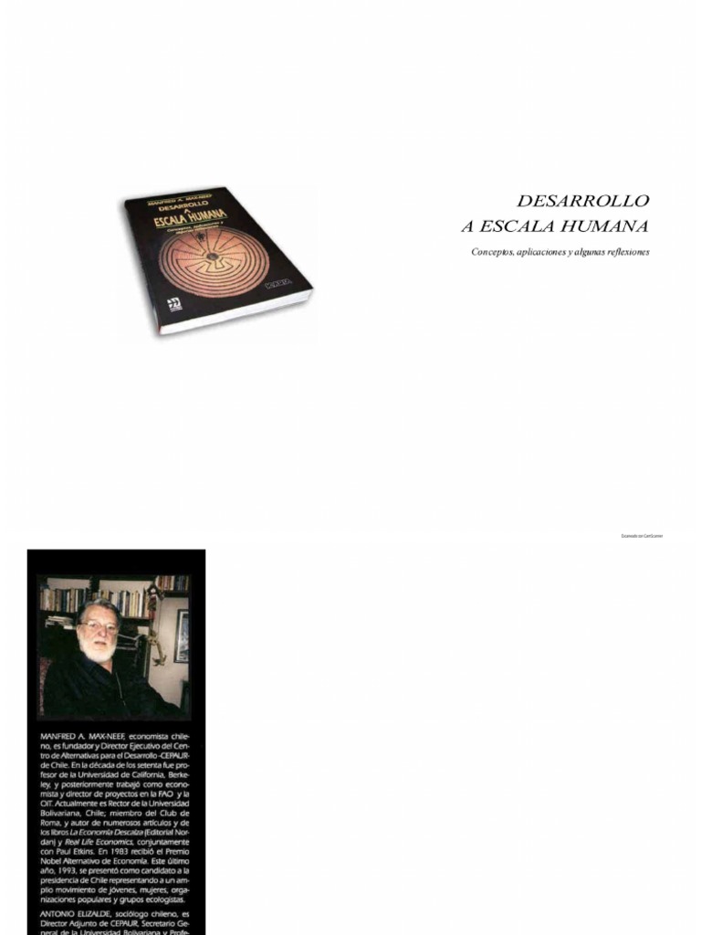 Max Neef-Desarrollo A Escala Humana | PDF